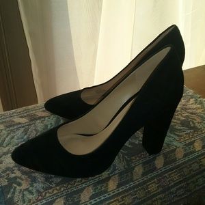 BCBG Black Suede Heels